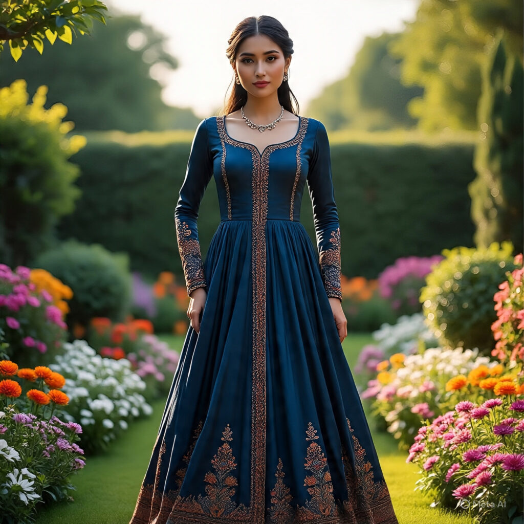Blue Anarkali dress