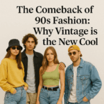 two men and two women in 90s fashion