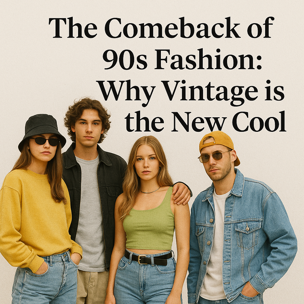 two men and two women in 90s fashion