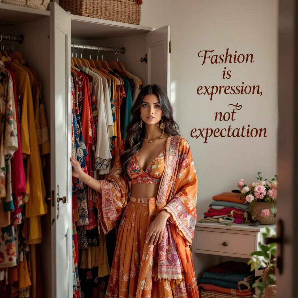 fashion reflects your soul woman standi9ng next to her closet