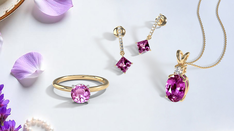 lavender sapphire jewelries