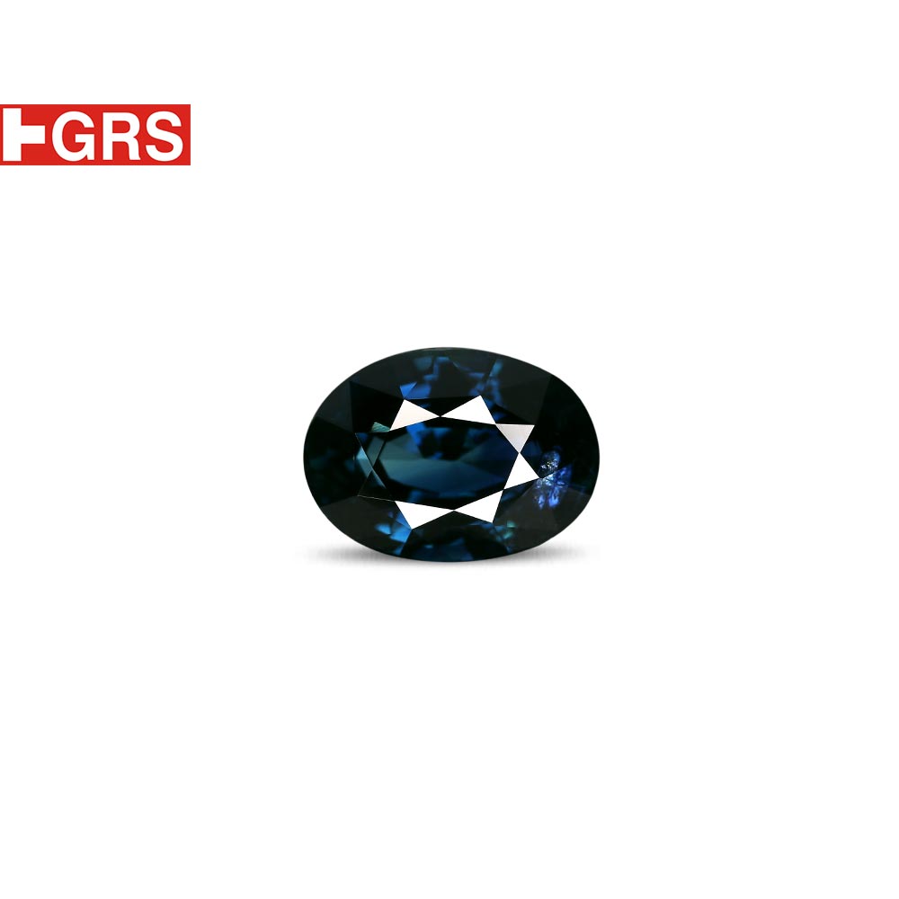 Dark blue sapphire stone oval