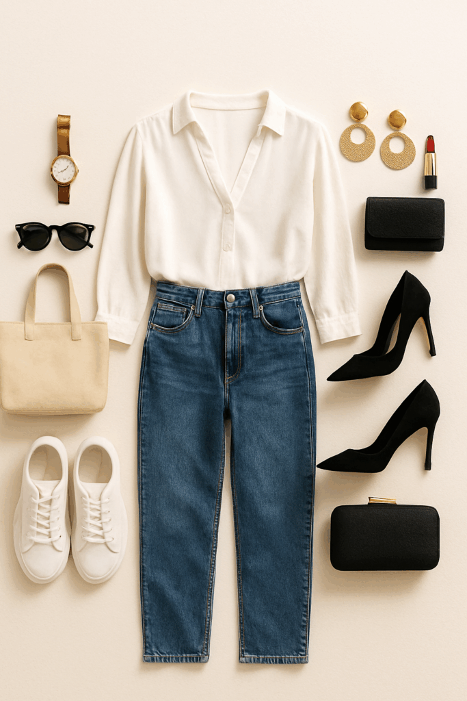various clothes and accessories