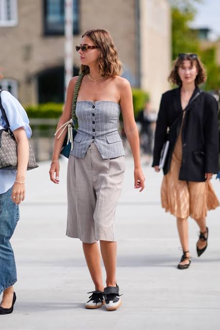 woman walking in the street