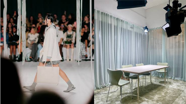 runway model and meeting room inside Copenhagen International Fashion Fair - CIFF