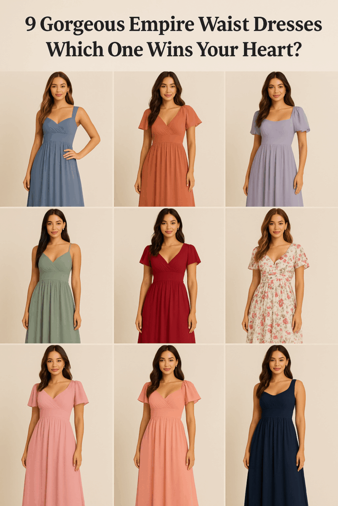9 Gorgeous Empire Waist Dresses-Which One Wins Your Heart?