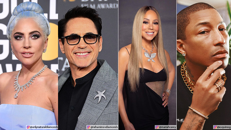 celebrities wearing diamond jewelry