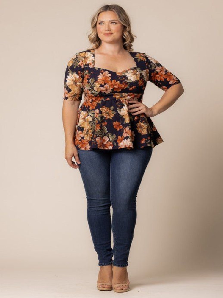Everyday Casual Cotton Peplum Tops