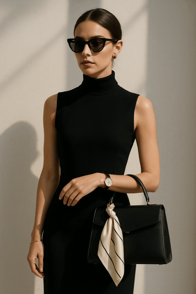 woman in sun glasses, sleevelss top and sunglasses accessories