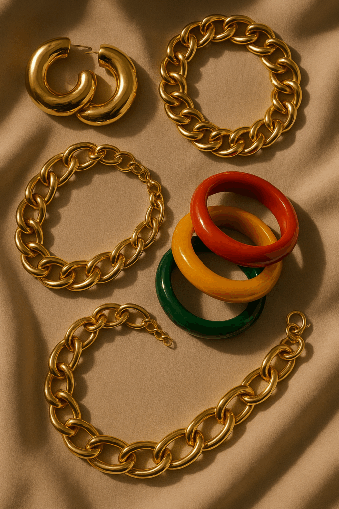 various accessories of jewelry