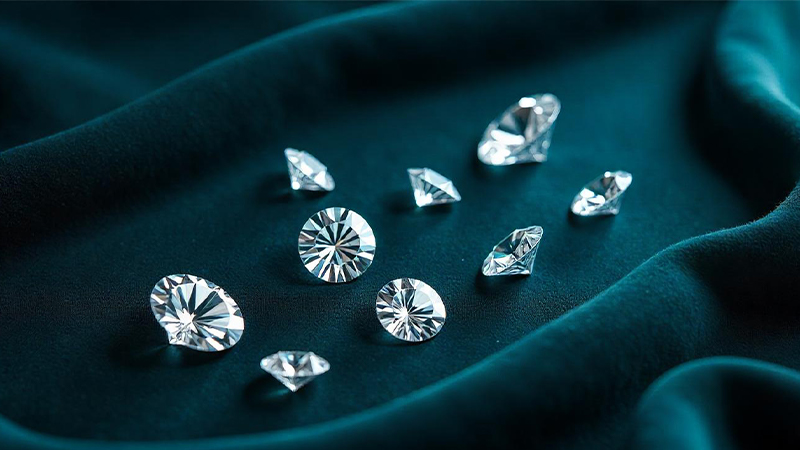 9 diamond ring for sale on display 