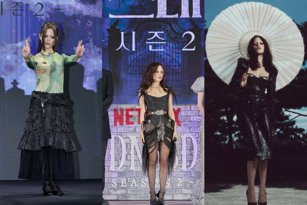 Jenna Ortega Steals the Show in Dilara Findikoglu and Simone Rocha at Netflix Series “Wednesday” Season 2 Press Tour in Seoul