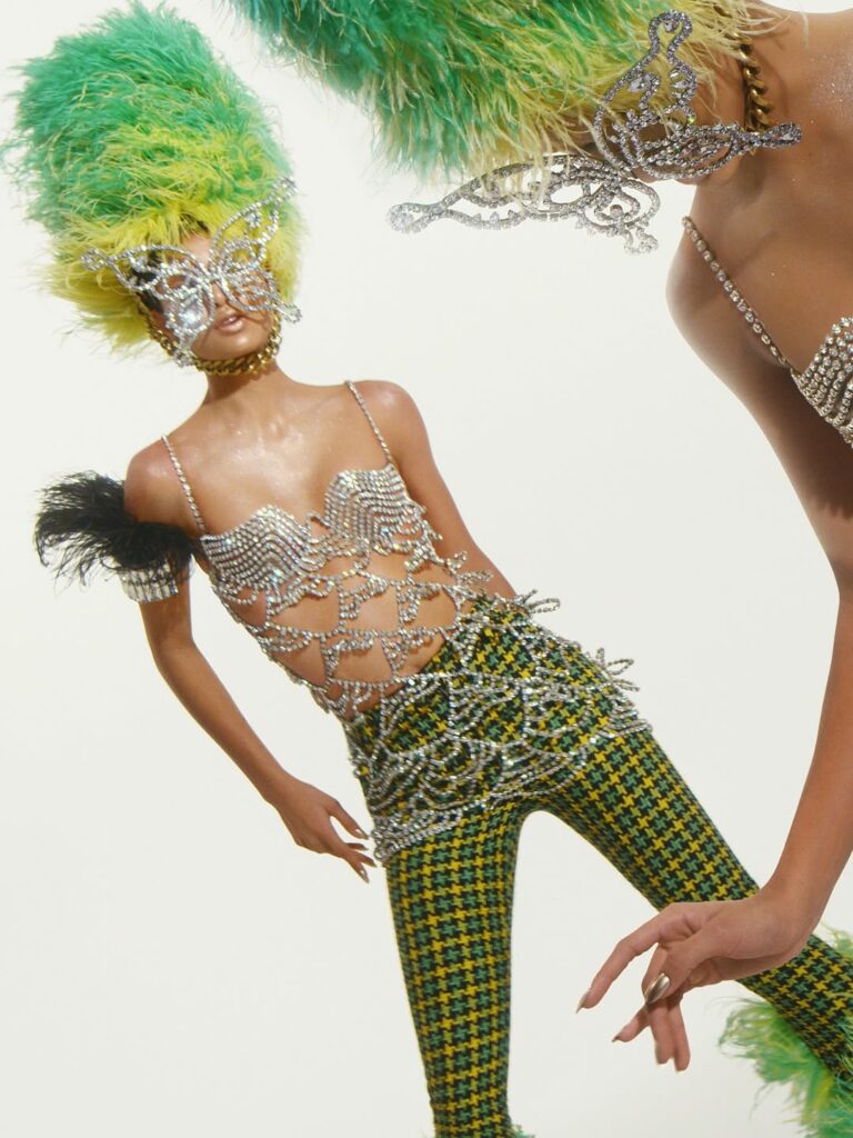The Area Spring/Summer Haute Couture 2022 collection showcased a rhinestone dress.