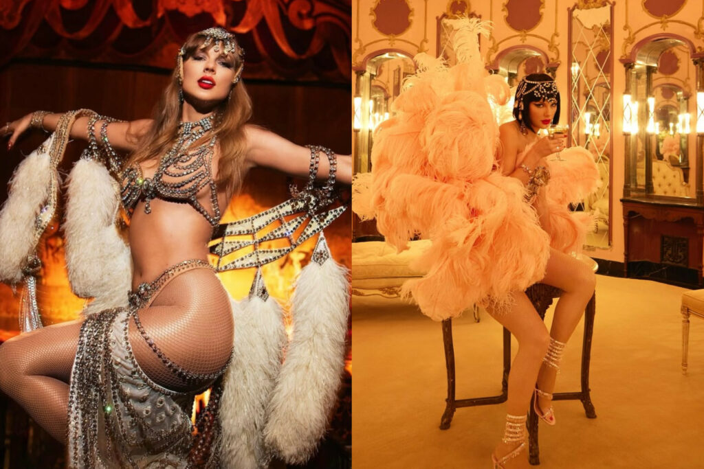 Taylor Swift in The Blonds and Area Couture Dazzles for “The Life of a Showgirl” Album Cover Shoot featured image