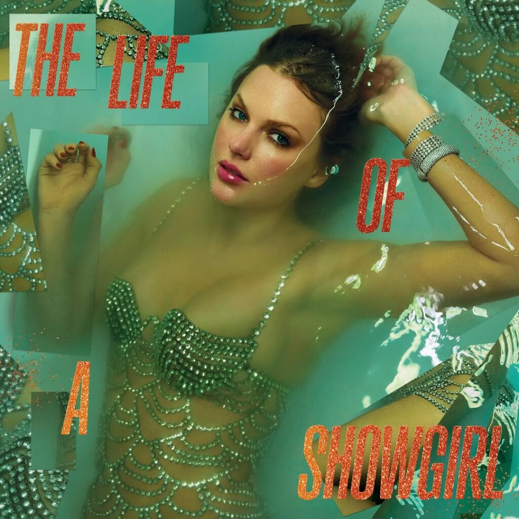 Taylor Swift in The Blonds and Area Couture Dazzles for “The Life of a Showgirl” Album Cover