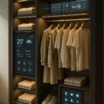 Futeristic image of digital closet