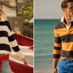 Man and woman in Superdry shirts