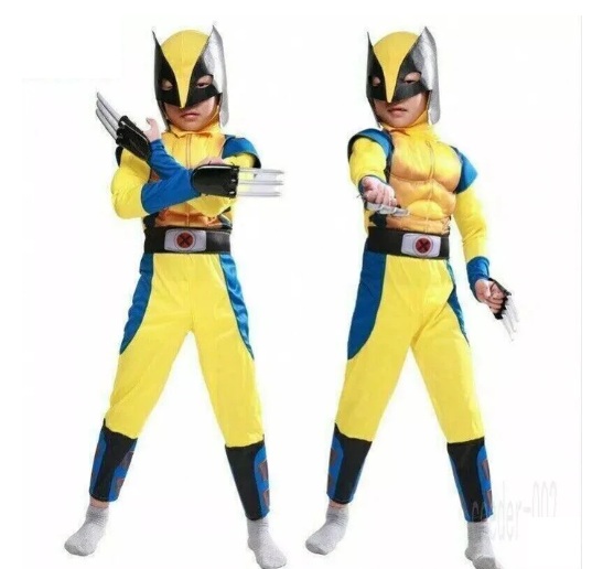 2 Children wearing Wolverine Yellow Suit 