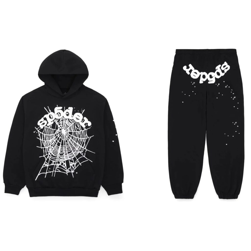 Sp5der Tracksuit Black-1