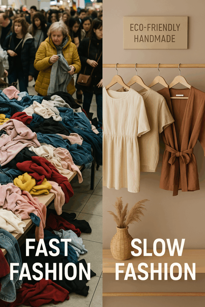 Image showing fast fashion and eco friendly fashion
