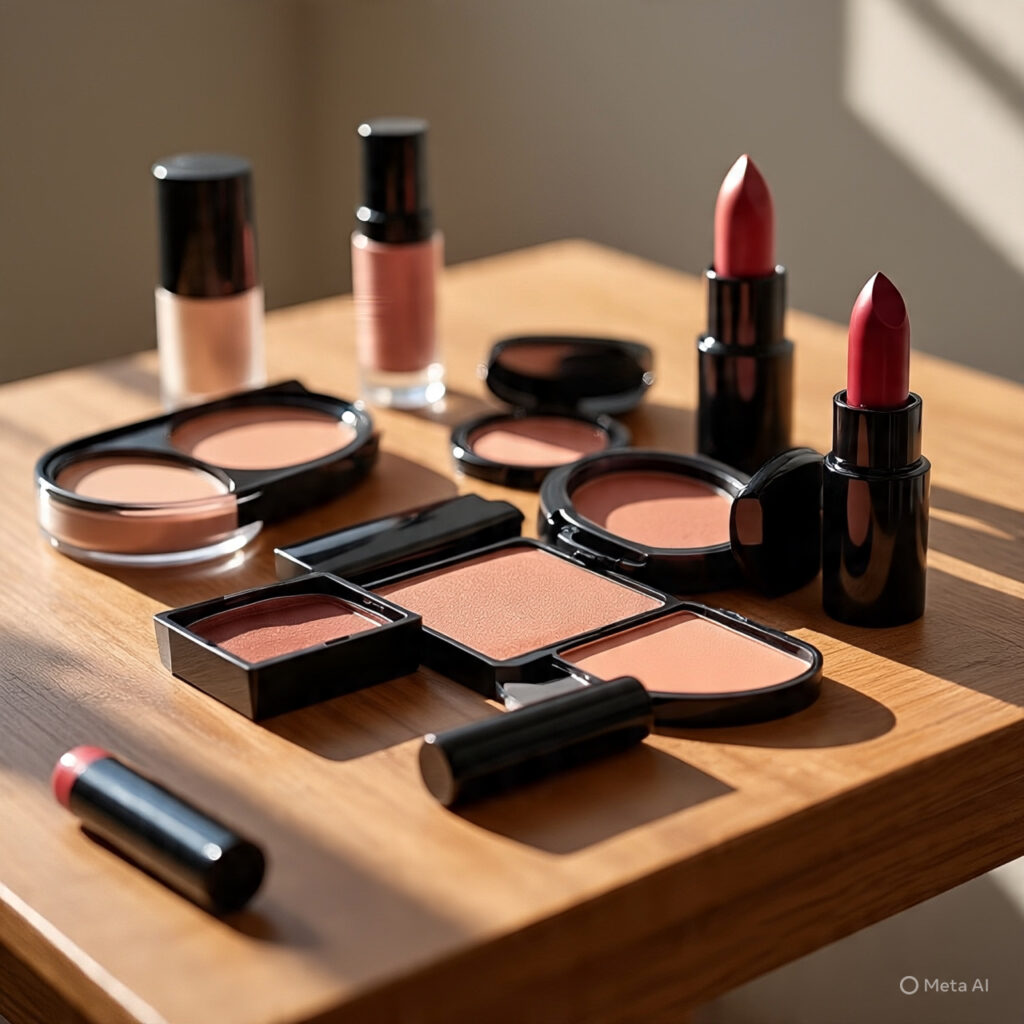Halal certification for cosmetics various cosmetics on a table