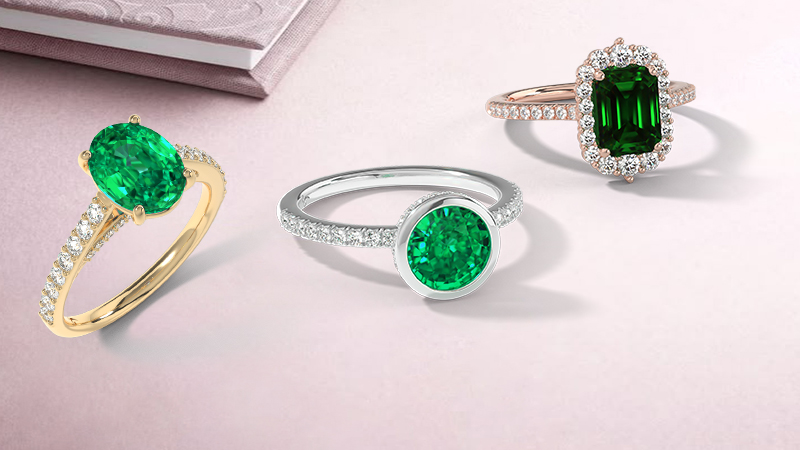 Dazzling Emerald And Diamond Rings