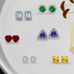 various Gemstone earrings and stud earrings