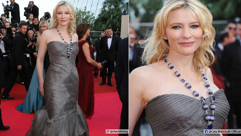 celebrity wearing tanzanite jewelry