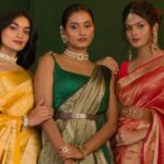 Saree Club Cover image of 3 models wearing various sarees