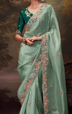 green saree 