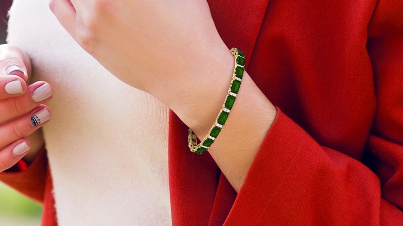 Bracelets for women - tsavorite