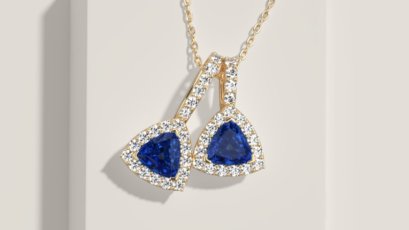 Blue Sapphire Gemstone Pendant necklaces