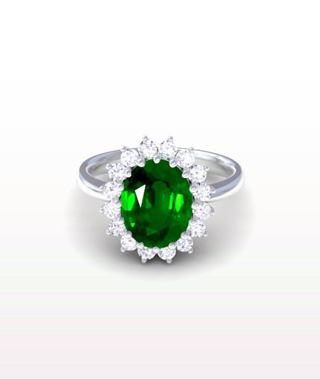 Emerald Solitaire Engagement Rings
