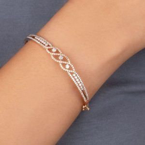 Intricate women's diamond bracelet
