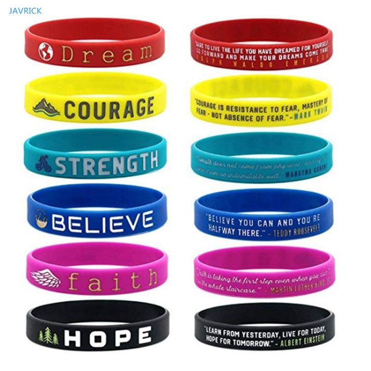 Graphic rubber bracelets