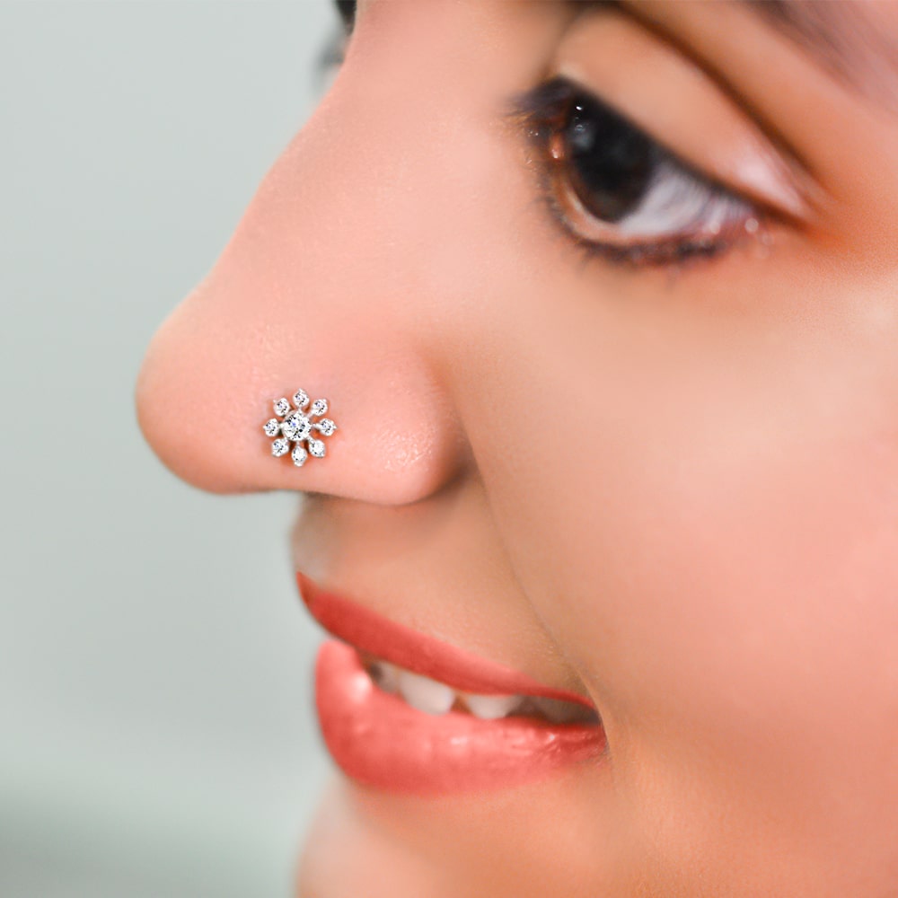 Nose ring diamond jewellery
