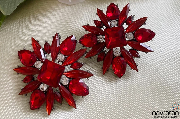 Gorgeous ruby earrings