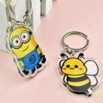 Bumble Bee and Minion acrylic keychains