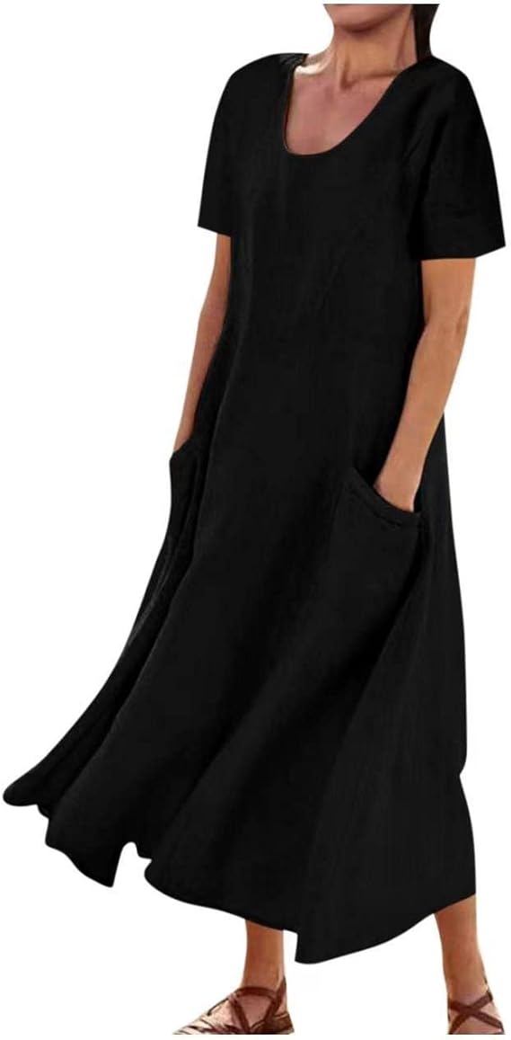 Colors That Elevate Stunning Summer Linen Dress Women Love.