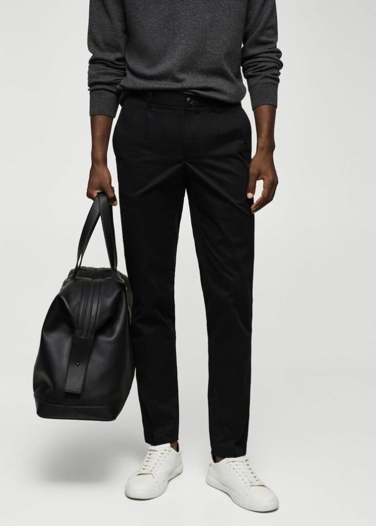 Black Men's slim fit chinos