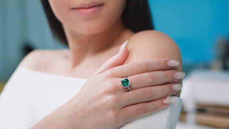 Woman wearing Anniversary ring