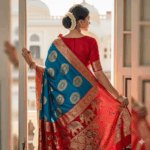 Woman is wearing Art Silk Saree