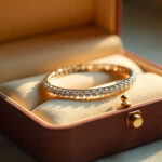 diamond tennis bracelet in a jewelry box