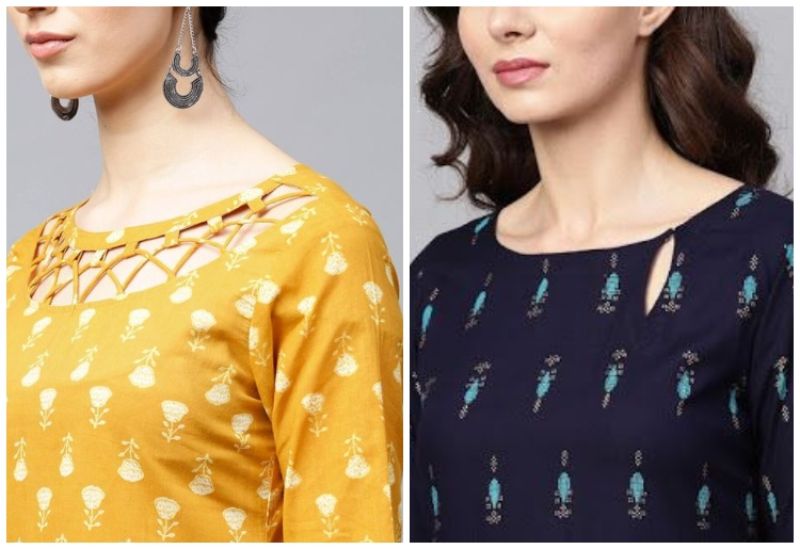 two kurti neck designs