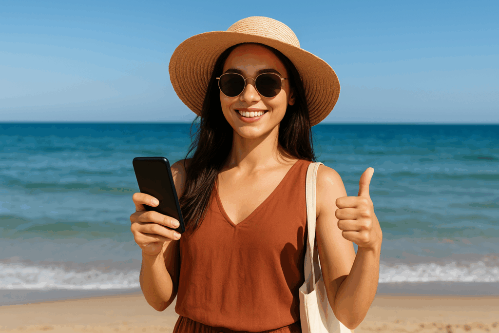 Girl on a Goa holiday