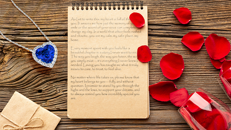 blue sapphire pendants on a note