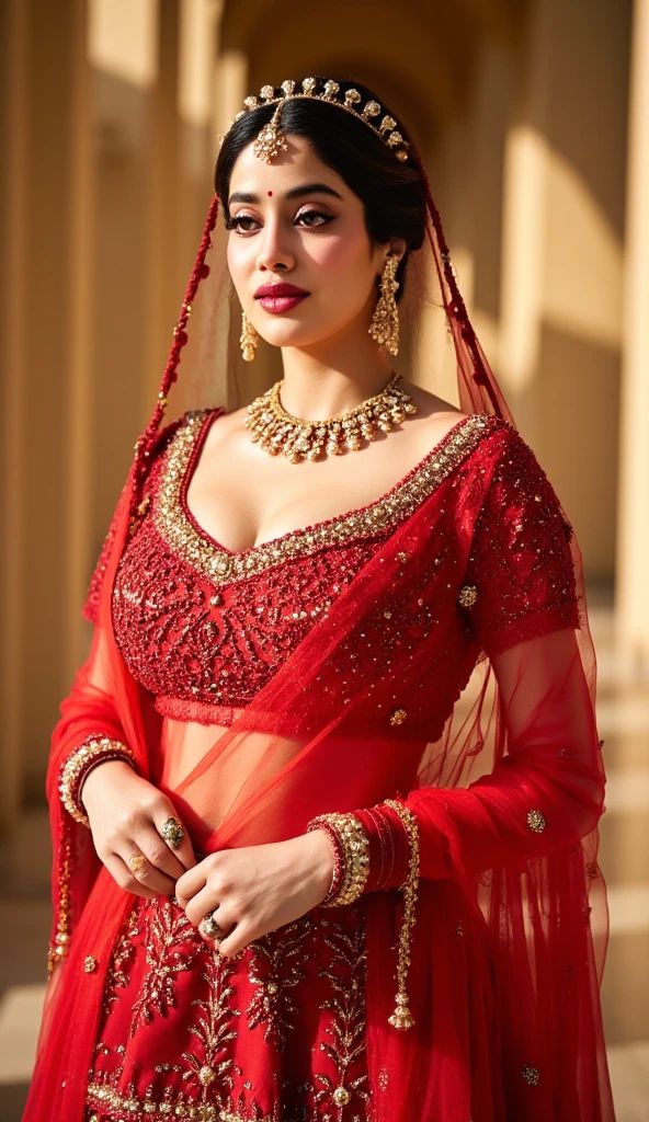 Adorned Beauty of Janhvi Kapoor Lehenga Style
