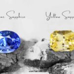 Blue Sapphire with birthstones and yellow saphire stone