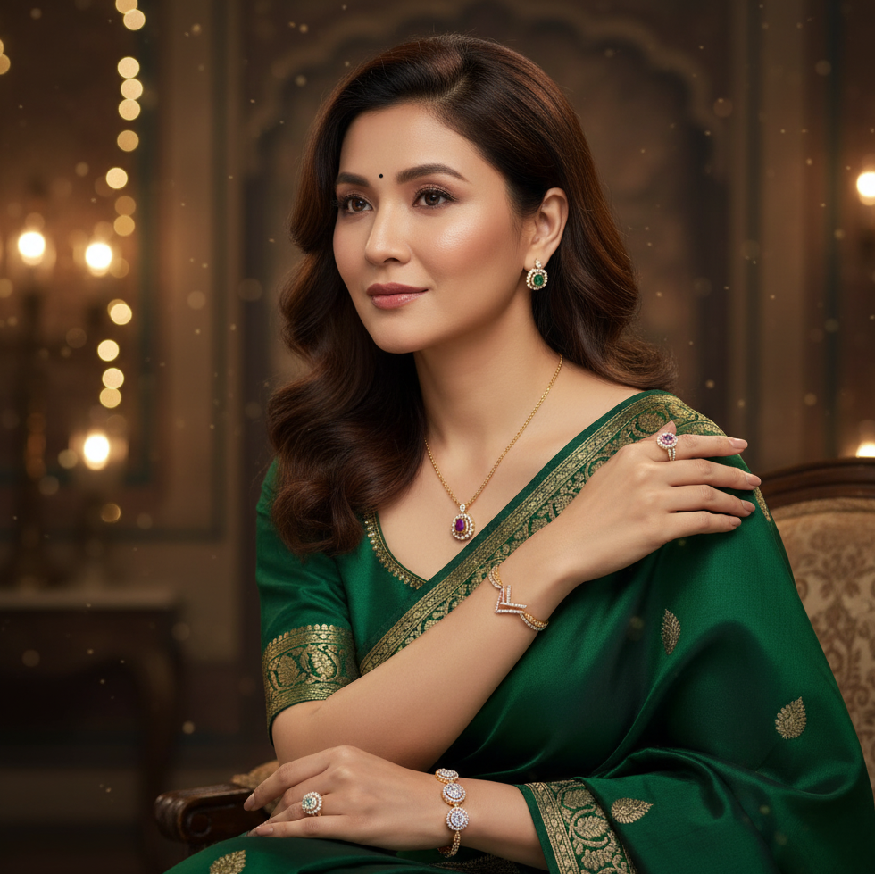 Green Saree