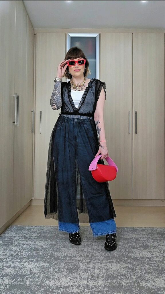 sheer skirts over pants